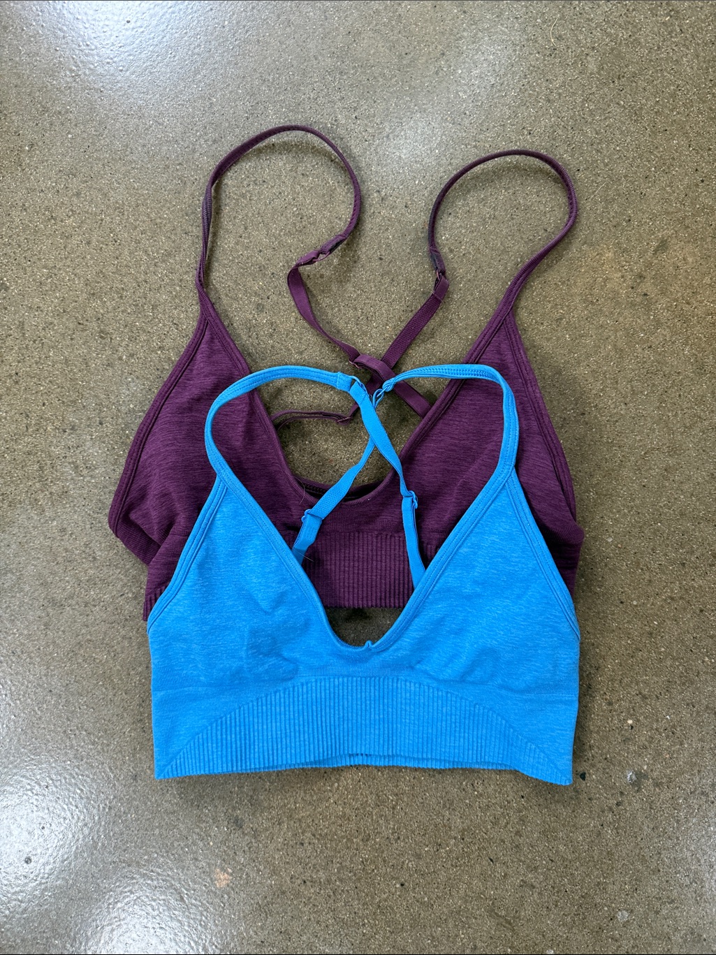 Lululemon Athletica Set Of 2 Strappy Sport Bras - Teal & Plum